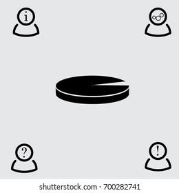 Round diagram vector icon