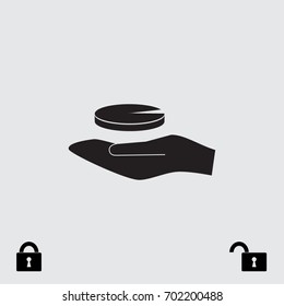 Round diagram vector icon