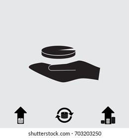 Round diagram vector icon