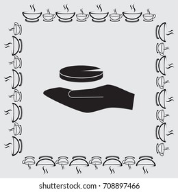 Round diagram vector icon