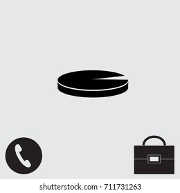 Round diagram vector icon