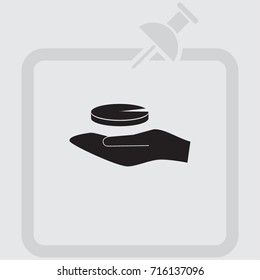 Round diagram vector icon