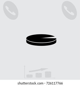 Round diagram vector icon