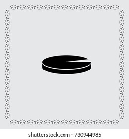 Round diagram vector icon