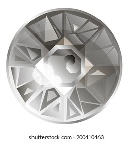 round diamond on a white background