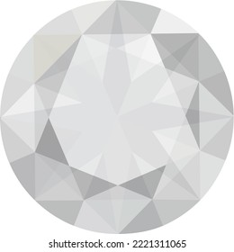 Runde diamantartige Vektorgrafik hat sowohl Seiten- als auch oberste Ecken.