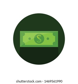 round dollar icon vector illustration