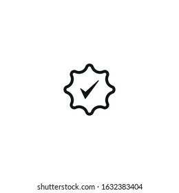 round done vector icon on white background