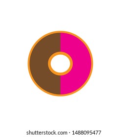 round donut icon logo vector