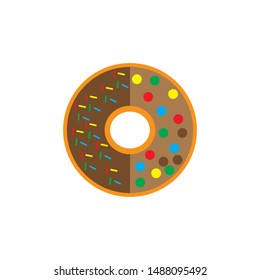 round donut icon logo vector