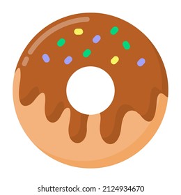 Round donut vector style in editable icon

