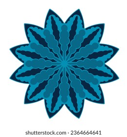 Round doodle ornament. Vector illustration. Decorative design element.