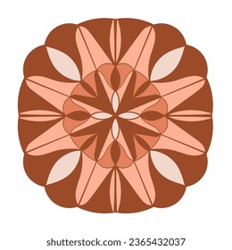 Round doodle ornament. Vector illustration. Decorative design element.