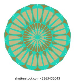 Round doodle ornament. Vector illustration. Decorative design element.