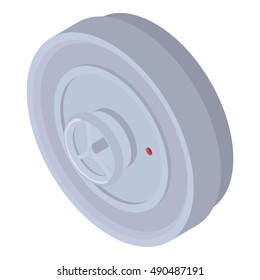 Round door safe icon in cartoon style isolated on white background. Interior symbol vector illustration