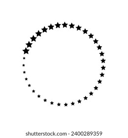 Round dot frame. Round dots are highlighted on a white background. A logo design element for medicine, treatment, cosmetics. 