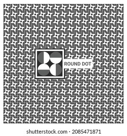 Round Dot Texture Black and white