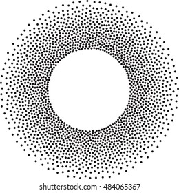 round dots frame with empty space for text