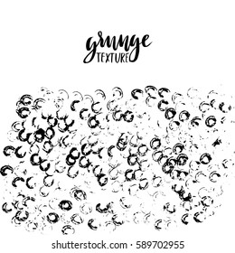 Round dots stamp background with empty space for your text. Circle shape. Grunge texture