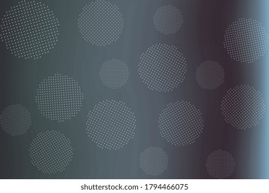 Rund gepunktete Elemente auf abstraktem, unscharfem Hintergrund. Einzigartiges Farbverlauf-Ornament mit hellen Farben. Farbige Vektorgrafik leicht zu bearbeiten und anzupassen. EPS10