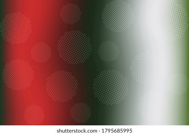 Round dotted elements on abstract blurred background. Unique gradient ornament with bright colors. Colorful vector illustration easy to edit and customize. EPS10