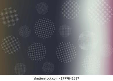 Round dotted elements on abstract blurred background. Unique gradient ornament with bright colors. Colorful vector illustration easy to edit and customize. EPS10