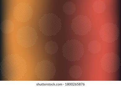 Elementos de puntos redondos sobre fondo abstracto borroso. Ornamento de degradado único con colores brillantes. Ilustración vectorial colorida fácil de editar y personalizar. EPS10