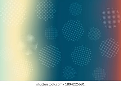 Round dotted elements on abstract blurred background. Unique gradient ornament with bright colors. Colorful vector illustration easy to edit and customize. EPS10