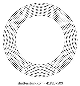 Round Dotted Halftone Frame Dotted Ring Stock Vector (Royalty Free ...