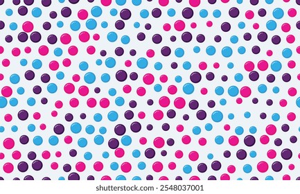 Round dotted pattern with geometric simplicity. Ideal for textile fabrics, wallpaper, or poster prints. Abstract vector design for seamless backgrounds.
