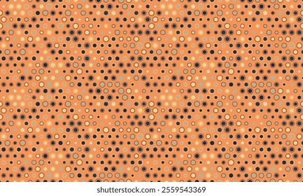 Round dotted pattern with geometric simplicity. Ideal for textile fabrics, wallpaper, or poster prints. Abstract vector design for seamless backgrounds.