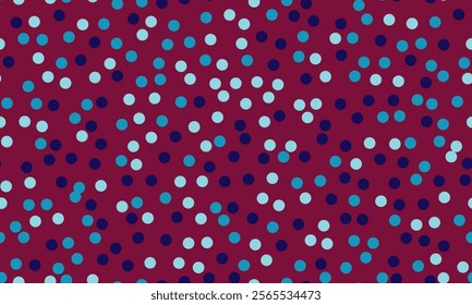 Round dotted pattern with geometric simplicity. Ideal for textile fabrics, wallpaper, or poster prints. Abstract vector design for seamless backgrounds.