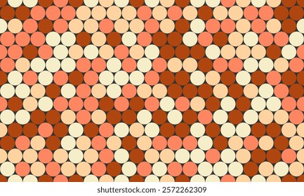 Round dotted pattern with geometric simplicity. Ideal for textile fabrics, wallpaper, or poster prints. Abstract vector design for seamless backgrounds.