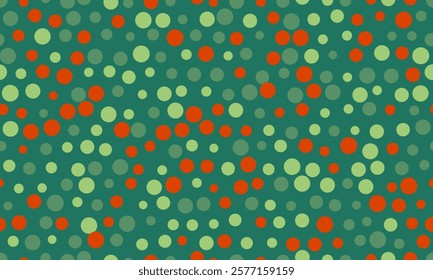 Round dotted pattern with geometric simplicity. Ideal for textile fabrics, wallpaper, or poster prints. Abstract vector design for seamless backgrounds.