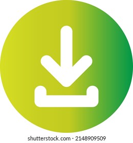Runddownload-Symbol, Vektorsymbol für Websites und Internetanwendungen