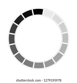 Round download sign isolated on white background. Load icon. Data loading bar. Vector stock illustration