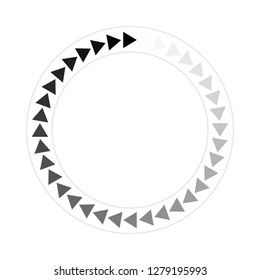 Round download sign isolated on white background. Load icon. Data loading bar. Vector stock illustration