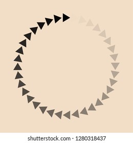 Round download sign isolated on ivory background. Load icon. Data loading bar. Vector stock illustration
