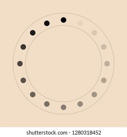 Round download sign isolated on ivory background. Load icon. Data loading bar. Vector stock illustration