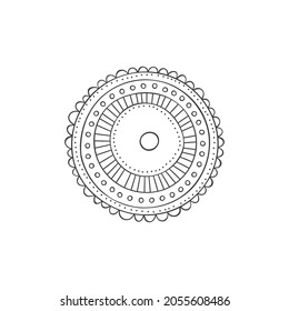 Round drawing - pattern. Cartoon doodle print. Isolated vector objects on a white background. 