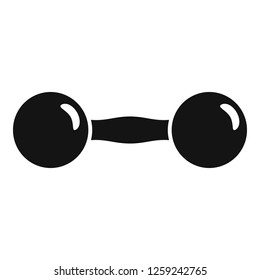 Round dumbell icon. Simple illustration of round dumbell vector icon for web design isolated on white background
