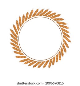 Round ear frame. Vector illustration on a white background.