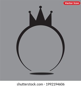 Round ears mask crown vector isolated on blue background. eps10