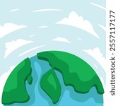 round earth illustration background vector
