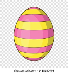 Round easter egg icon. Cartoon illustration of round easter egg vector icon for web