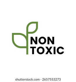 Round Eco Label Design with Non Toxic Text