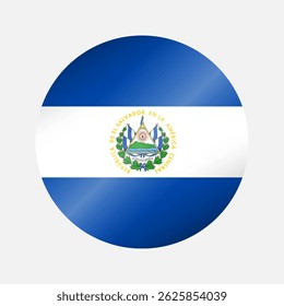 Round El Salvador national flag highlight icon, sticker