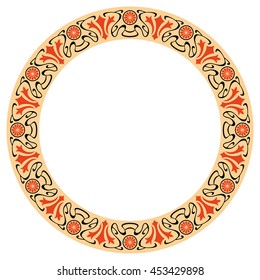 Round elegant frame. Design element for advertisements, logo, banners, labels, prints, posters, web, presentation, invitations, weddings, greeting cards, albums. Vector clip art.