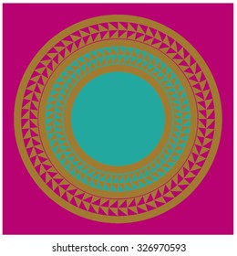 A round elegant and modern decorative border.