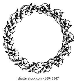 Round elegant silhouette frame